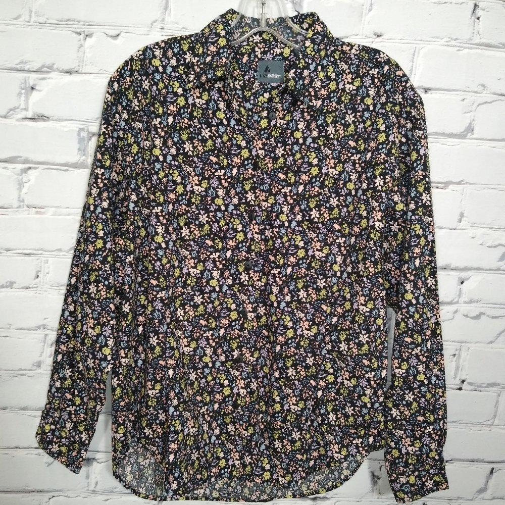 Lizwear calico floral print,  blouse size: "M
